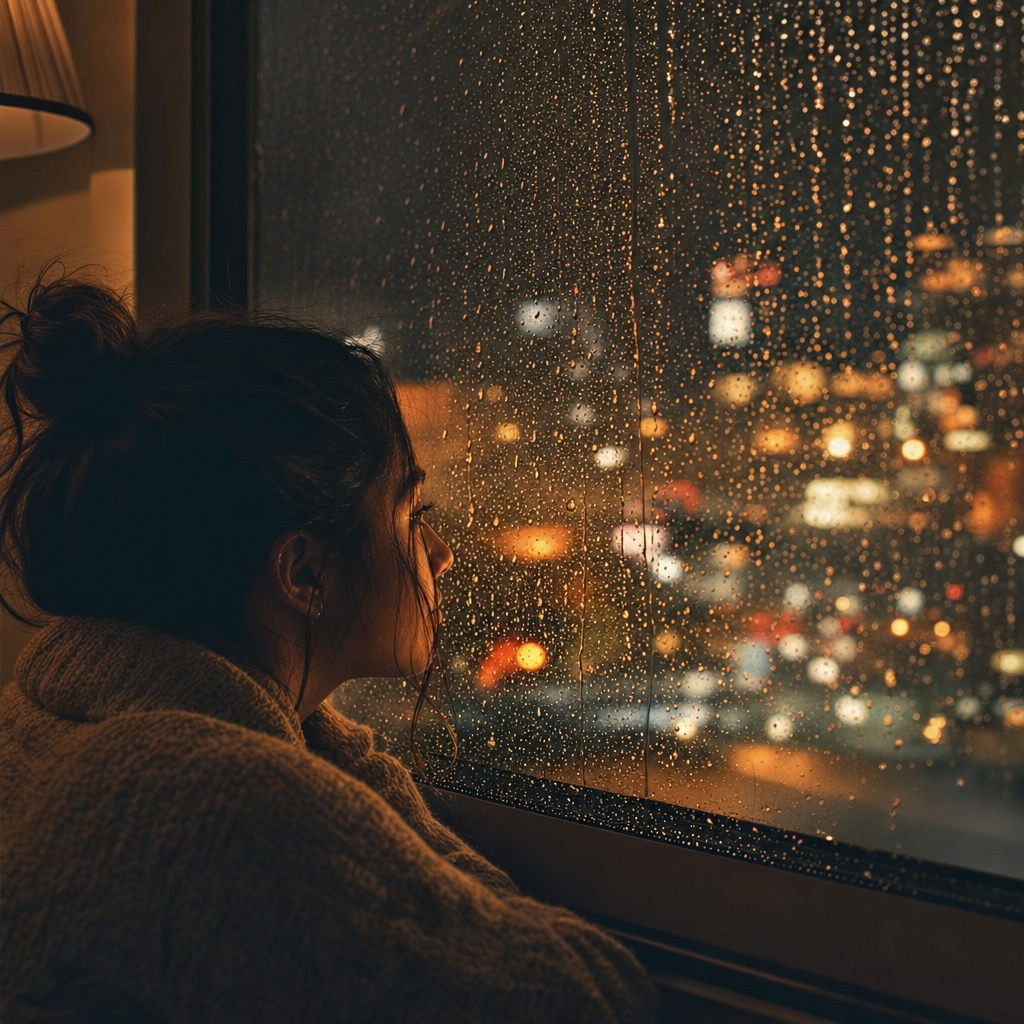 Rain on window